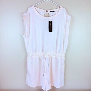 NWT Ofeefan Sleeveless Drawstring Soft Jersey Knit Romper w/ Pockets | XXL